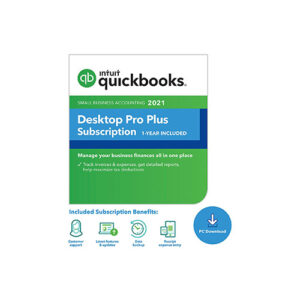 QuickBooks Desktop Pro Plus Accounting Software for Small Business 1-Year